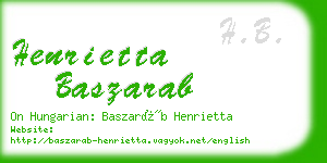 henrietta baszarab business card